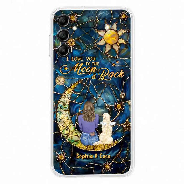 Custom Personalized Memorial Pet Phone Case - Memorial Gift Idea For Pet Lover - Case For iPhone/ Samsung - I Love You To The Moon & Back