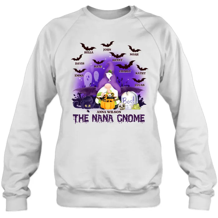 Custom Personalized Nana Gnome T-shirt/ Long Sleeve/ Sweatshirt/ Hoodie - Holliday Gift Idea For Grandma/ Mother - Upto 10 Kids