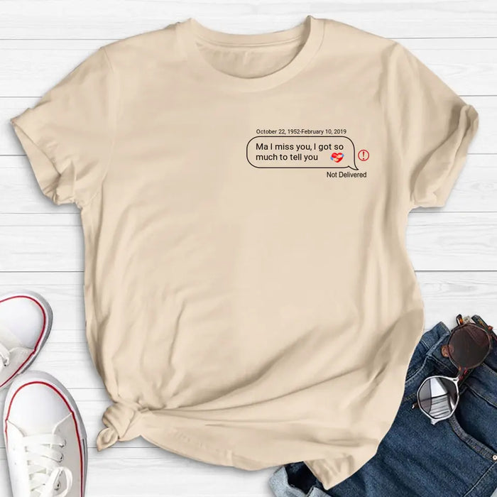 Custom Personalized Memorial Chat Box Shirt/ Hoodie - Memorial Gift Idea