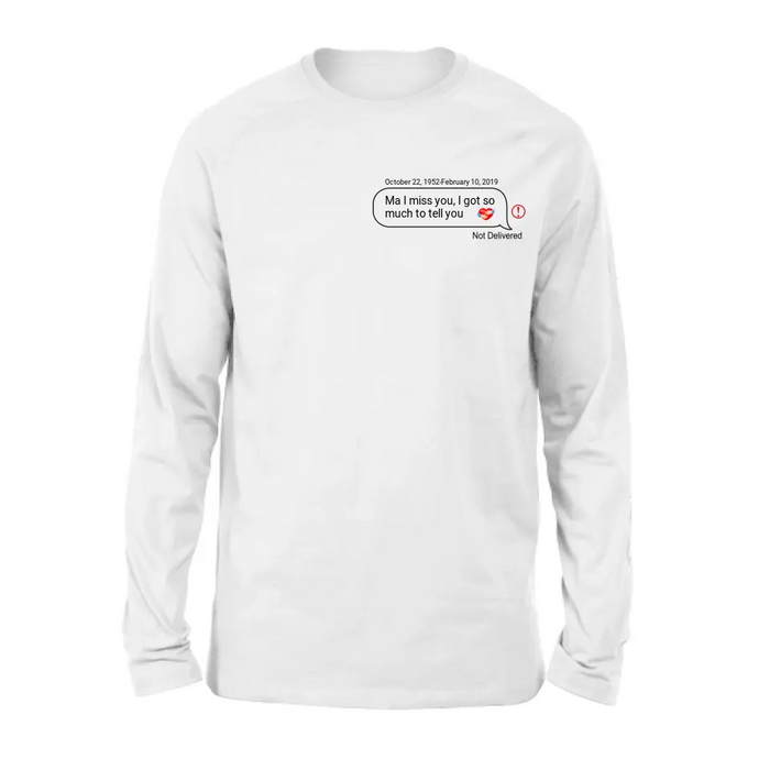 Custom Personalized Memorial Chat Box Shirt/ Hoodie - Memorial Gift Idea