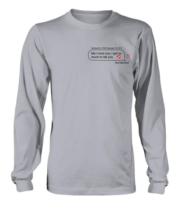 Custom Personalized Memorial Chat Box Shirt/ Hoodie - Memorial Gift Idea