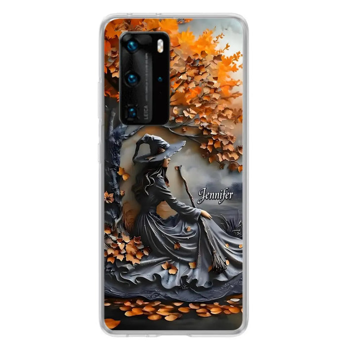 Custom Personalized Witch Broom Phone Case - Halloween/ Birthday Gift Idea For Yourself, Women, Witch Lovers - Case For Xiaomi/ Oppo/ Huawei