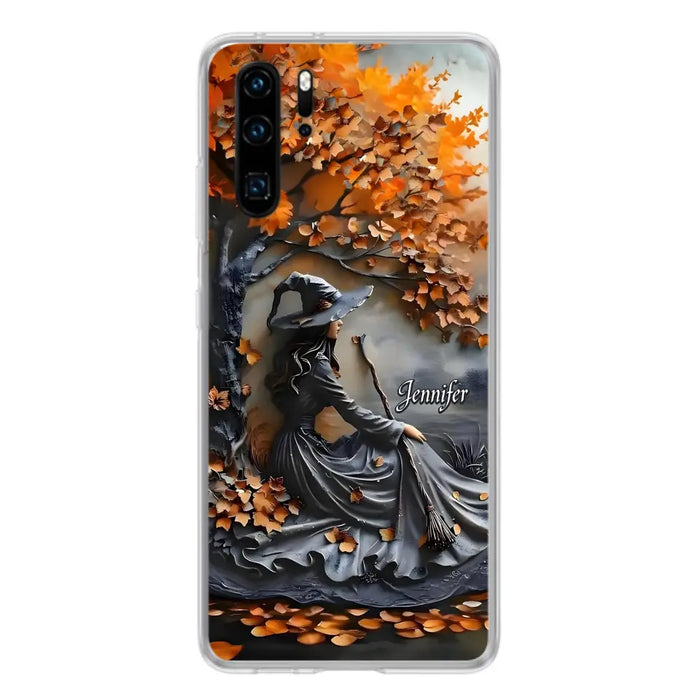 Custom Personalized Witch Broom Phone Case - Halloween/ Birthday Gift Idea For Yourself, Women, Witch Lovers - Case For Xiaomi/ Oppo/ Huawei