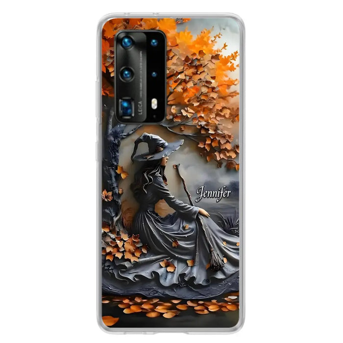 Custom Personalized Witch Broom Phone Case - Halloween/ Birthday Gift Idea For Yourself, Women, Witch Lovers - Case For Xiaomi/ Oppo/ Huawei