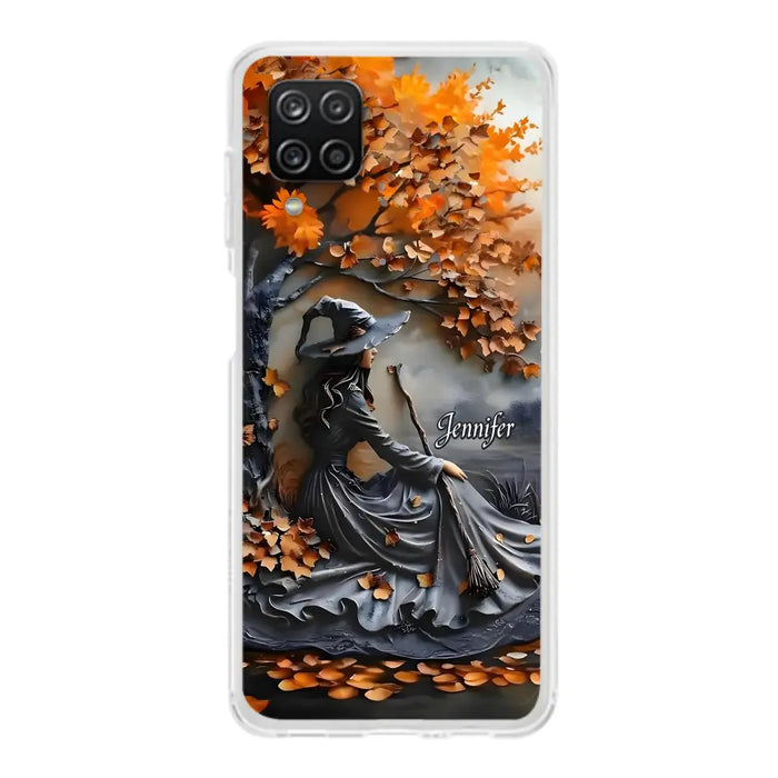 Custom Personalized Witch Broom Phone Case - Halloween/ Birthday Gift Idea For Yourself, Women, Witch Lovers - Case For iPhone/ Samsung