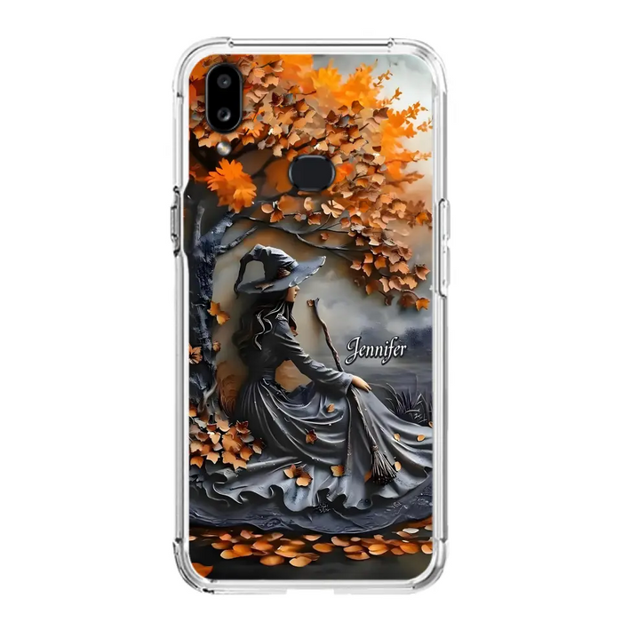 Custom Personalized Witch Broom Phone Case - Halloween/ Birthday Gift Idea For Yourself, Women, Witch Lovers - Case For iPhone/ Samsung