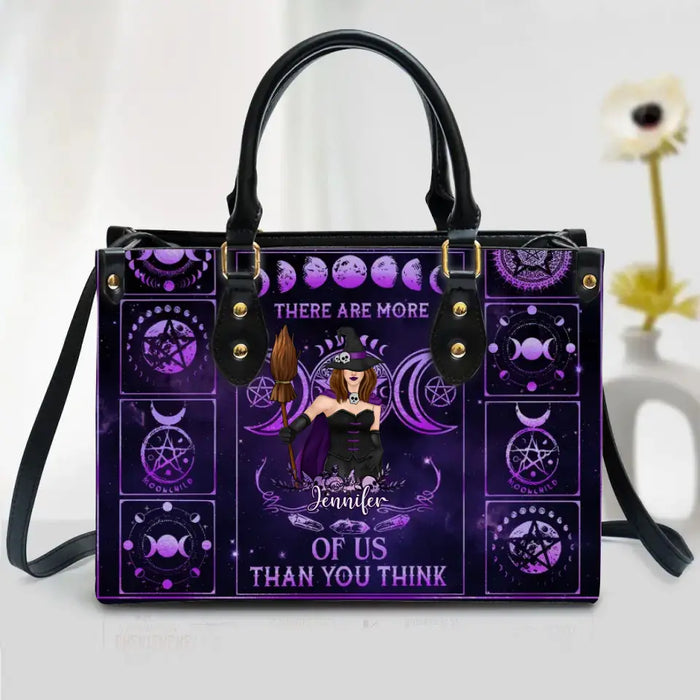 Custom Personalized Witch PU Leather Handbag with Long Straps - Halloween Gift Idea For Witch/ Friend - There Are More Of Us Than You Think