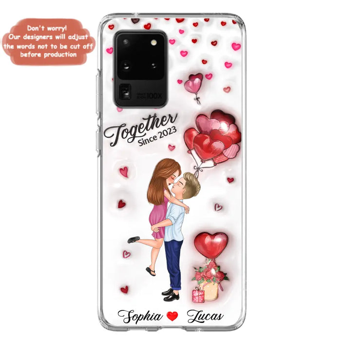 Custom Personalized Couple 3D Phone Case - Gift Idea For Couple - Case For iPhone/ Samsung - Together Since