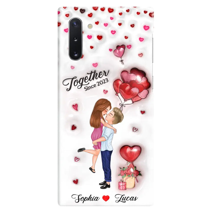 Custom Personalized Couple 3D Phone Case - Gift Idea For Couple - Case For iPhone/ Samsung - Together Since