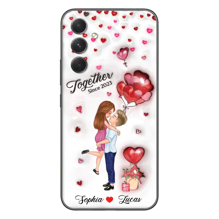 Custom Personalized Couple 3D Phone Case - Gift Idea For Couple - Case For iPhone/ Samsung - Together Since