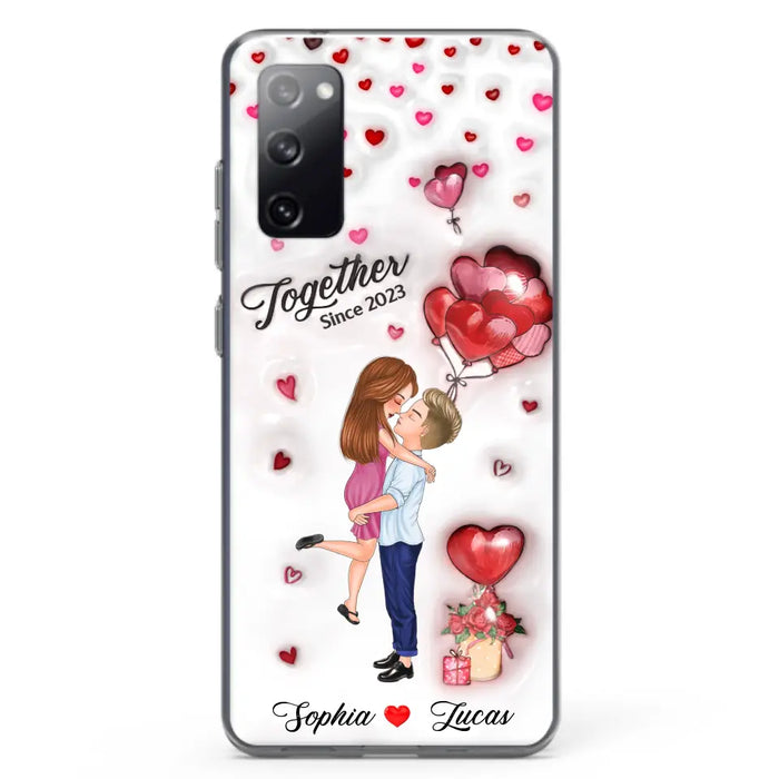 Custom Personalized Couple 3D Phone Case - Gift Idea For Couple - Case For iPhone/ Samsung - Together Since