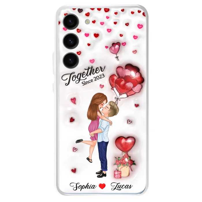 Custom Personalized Couple 3D Phone Case - Gift Idea For Couple - Case For iPhone/ Samsung - Together Since