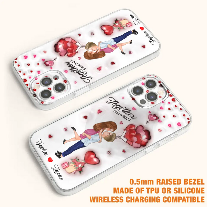 Custom Personalized Couple 3D Phone Case - Gift Idea For Couple - Case For iPhone/ Samsung - Together Since