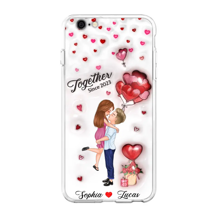 Custom Personalized Couple 3D Phone Case - Gift Idea For Couple - Case For iPhone/ Samsung - Together Since