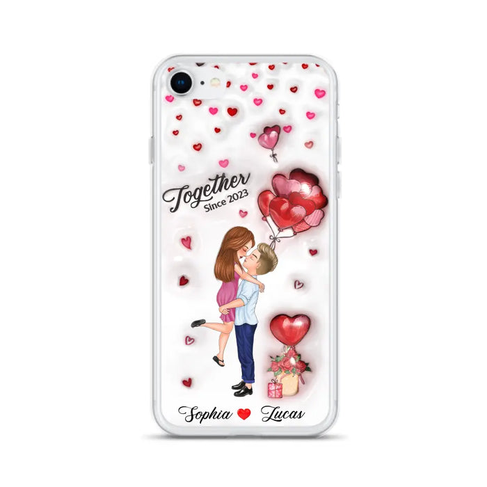 Custom Personalized Couple 3D Phone Case - Gift Idea For Couple - Case For iPhone/ Samsung - Together Since