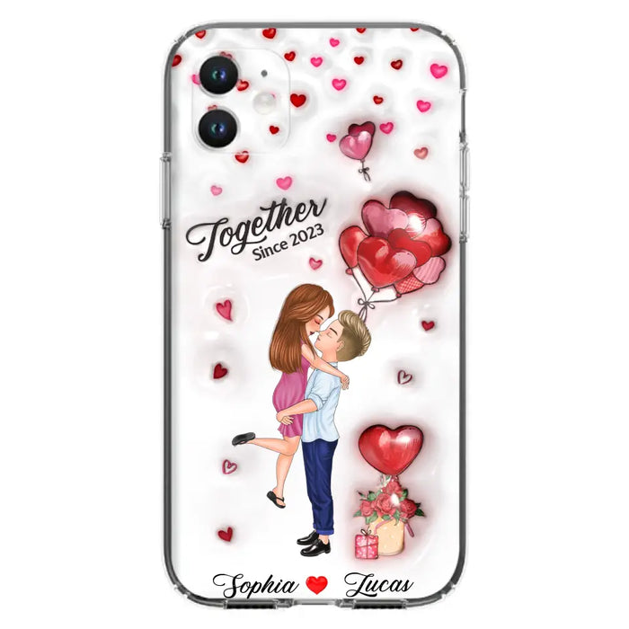 Custom Personalized Couple 3D Phone Case - Gift Idea For Couple - Case For iPhone/ Samsung - Together Since