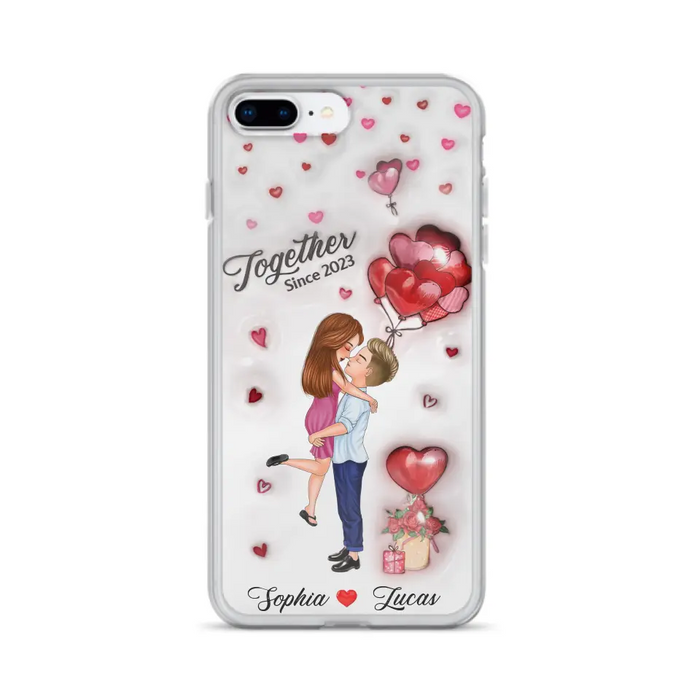 Custom Personalized Couple 3D Phone Case - Gift Idea For Couple - Case For iPhone/ Samsung - Together Since