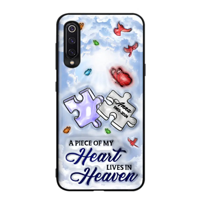 Custom Personalized Memorial Piece Phone Case - Memorial Gift Idea - Case For Xiaomi/ Oppo/ Huawei - A Piece Of My Heart Lives In Heaven