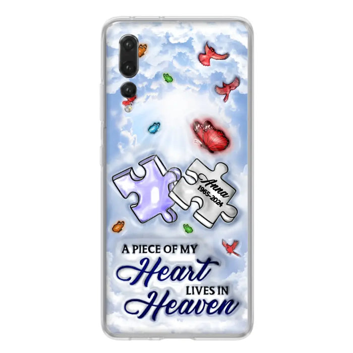 Custom Personalized Memorial Piece Phone Case - Memorial Gift Idea - Case For Xiaomi/ Oppo/ Huawei - A Piece Of My Heart Lives In Heaven