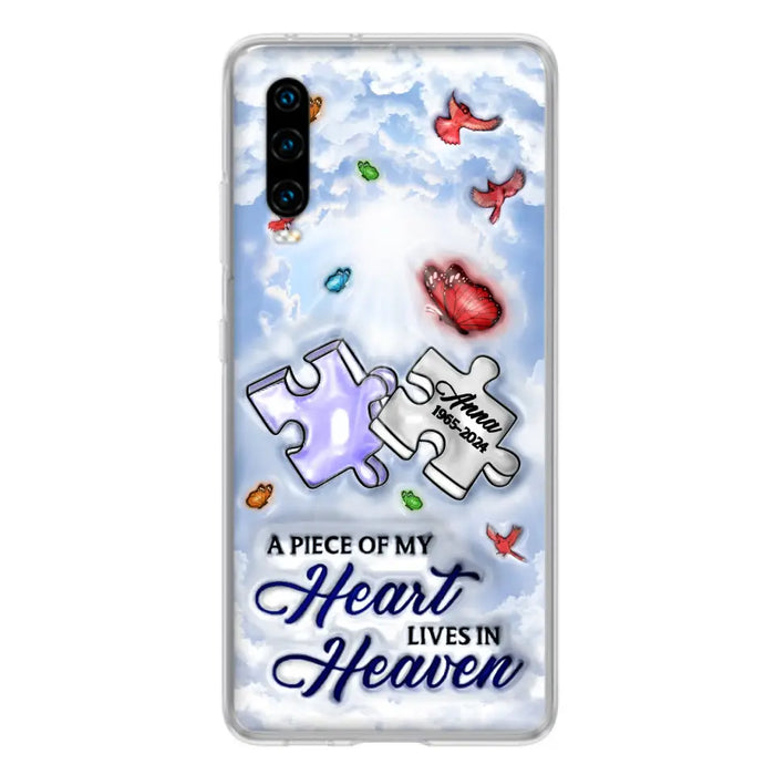 Custom Personalized Memorial Piece Phone Case - Memorial Gift Idea - Case For Xiaomi/ Oppo/ Huawei - A Piece Of My Heart Lives In Heaven