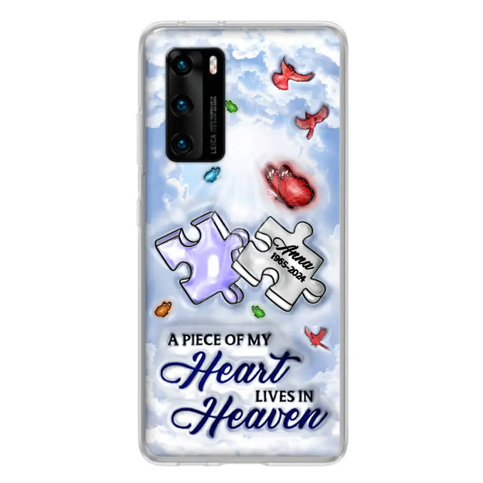 Custom Personalized Memorial Piece Phone Case - Memorial Gift Idea - Case For Xiaomi/ Oppo/ Huawei - A Piece Of My Heart Lives In Heaven