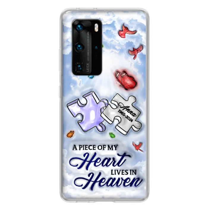 Custom Personalized Memorial Piece Phone Case - Memorial Gift Idea - Case For Xiaomi/ Oppo/ Huawei - A Piece Of My Heart Lives In Heaven