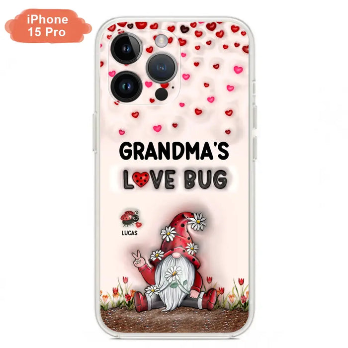 Custom Personalized Grandma's Love Bugs Phone Case - Upto 12 Kids - Mother's Day Gift Idea for Grandma/ Mom - Case for iPhone/ Samsung