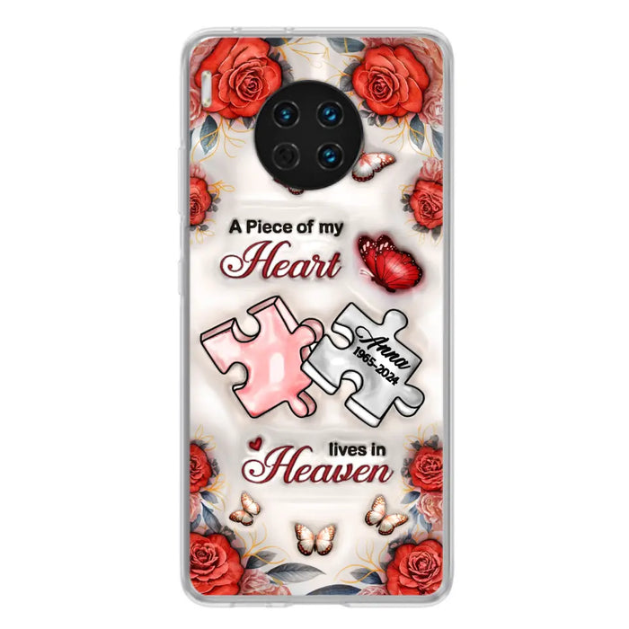 Custom Personalized Memorial Phone Case - Memorial Gift Idea - Case For Xiaomi/ Oppo/ Huawei - A Piece Of My Heart Lives In Heaven