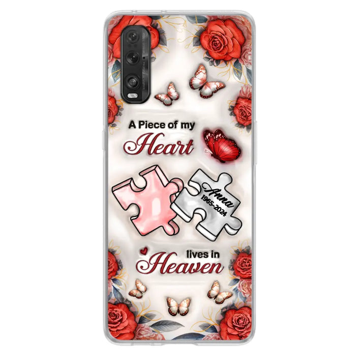 Custom Personalized Memorial Phone Case - Memorial Gift Idea - Case For Xiaomi/ Oppo/ Huawei - A Piece Of My Heart Lives In Heaven