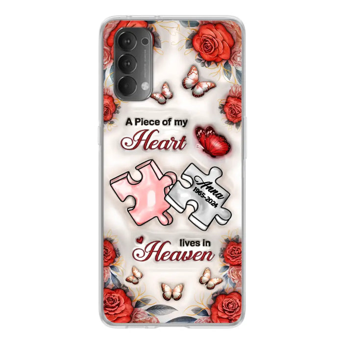 Custom Personalized Memorial Phone Case - Memorial Gift Idea - Case For Xiaomi/ Oppo/ Huawei - A Piece Of My Heart Lives In Heaven