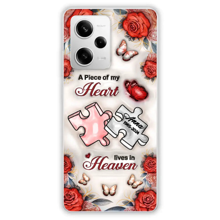 Custom Personalized Memorial Phone Case - Memorial Gift Idea - Case For Xiaomi/ Oppo/ Huawei - A Piece Of My Heart Lives In Heaven