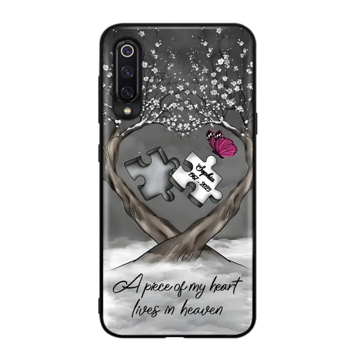 Custom Personalized Memorial Phone Case - Memorial Gift Idea For Family Member - Case For Xiaomi/ Oppo/ Huawei - A Piece Of My Heart Lives In Heaven