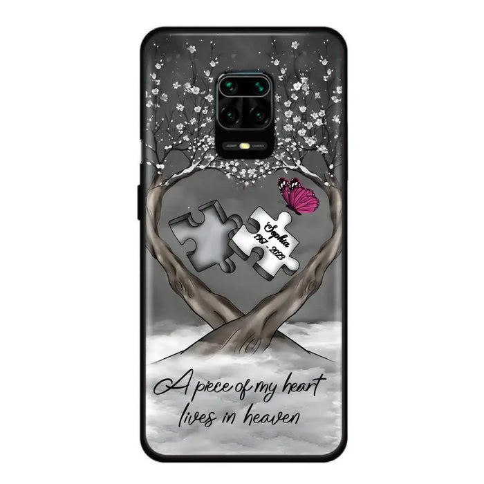 Custom Personalized Memorial Phone Case - Memorial Gift Idea For Family Member - Case For Xiaomi/ Oppo/ Huawei - A Piece Of My Heart Lives In Heaven