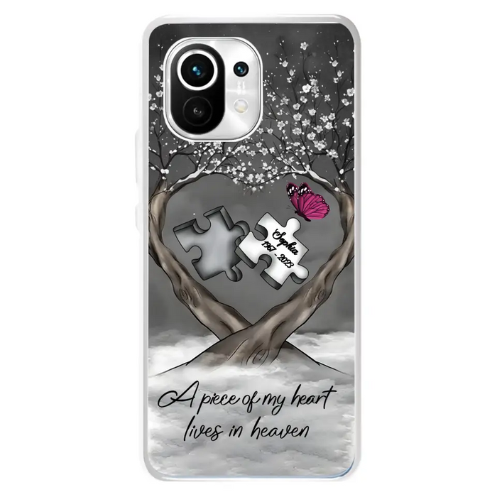 Custom Personalized Memorial Phone Case - Memorial Gift Idea For Family Member - Case For Xiaomi/ Oppo/ Huawei - A Piece Of My Heart Lives In Heaven