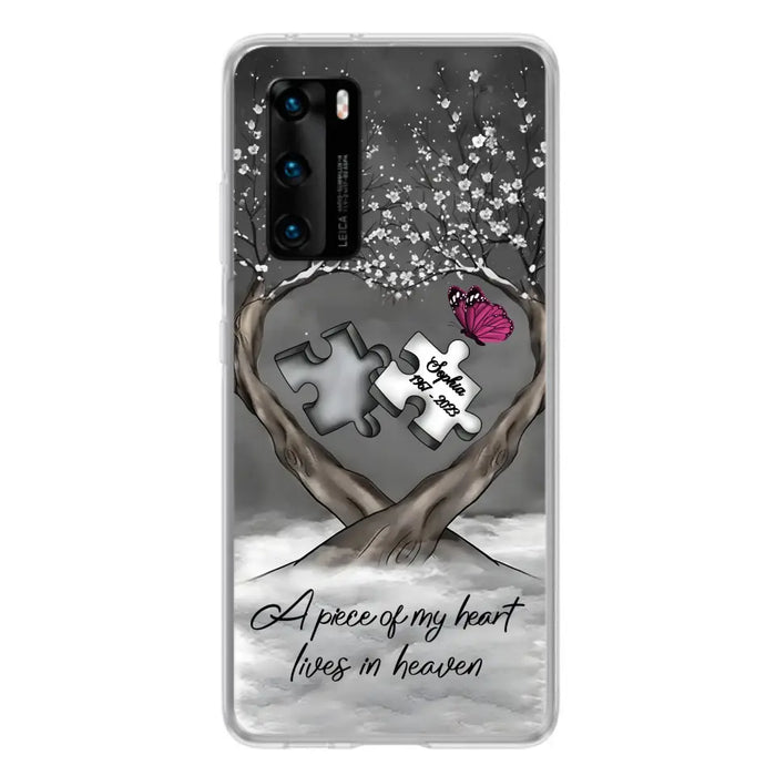 Custom Personalized Memorial Phone Case - Memorial Gift Idea For Family Member - Case For Xiaomi/ Oppo/ Huawei - A Piece Of My Heart Lives In Heaven