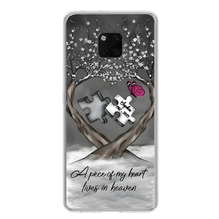 Custom Personalized Memorial Phone Case - Memorial Gift Idea For Family Member - Case For Xiaomi/ Oppo/ Huawei - A Piece Of My Heart Lives In Heaven