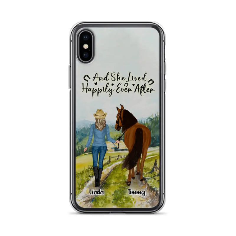 Personalized Horse Girl Phone Case - Up to 4 Horses - Best Gift For Horse Lover - Just A Girl Who Loves Horses - Case For Iphone/Samsung