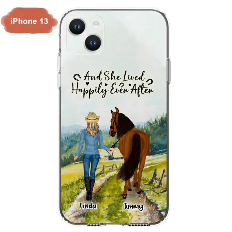 Personalized Horse Girl Phone Case - Up to 4 Horses - Best Gift For Horse Lover - Just A Girl Who Loves Horses - Case For Iphone/Samsung