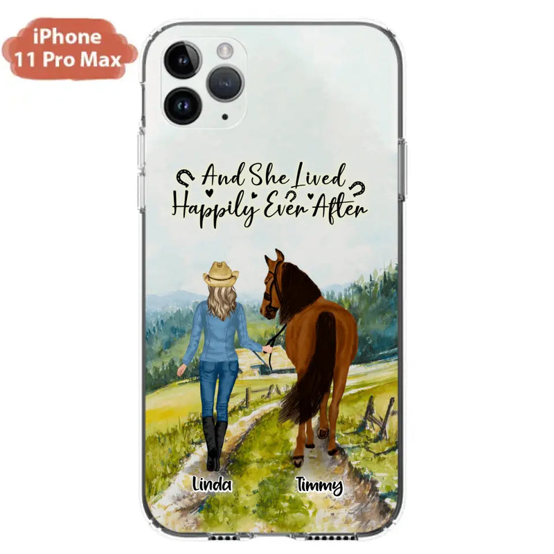 Personalized Horse Girl Phone Case - Up to 4 Horses - Best Gift For Horse Lover - Just A Girl Who Loves Horses - Case For Iphone/Samsung