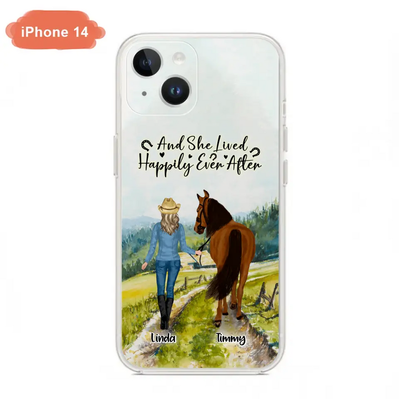 Personalized Horse Girl Phone Case - Up to 4 Horses - Best Gift For Horse Lover - Just A Girl Who Loves Horses - Case For Iphone/Samsung
