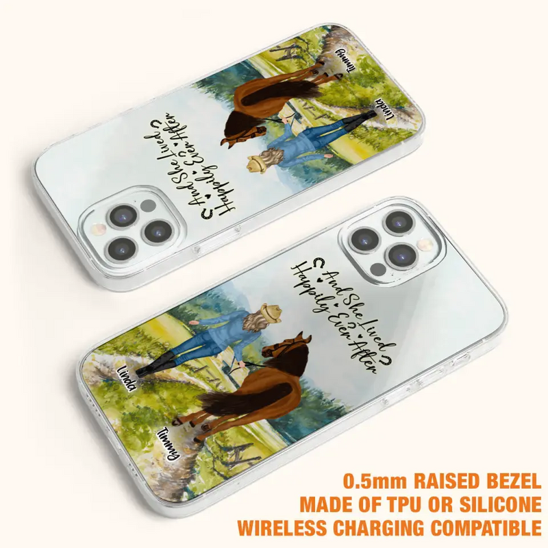 Personalized Horse Girl Phone Case - Up to 4 Horses - Best Gift For Horse Lover - Just A Girl Who Loves Horses - Case For Iphone/Samsung