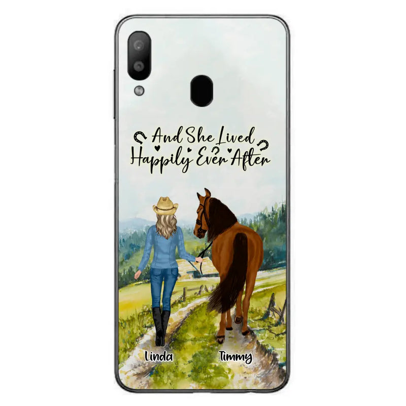 Personalized Horse Girl Phone Case - Up to 4 Horses - Best Gift For Horse Lover - Just A Girl Who Loves Horses - Case For Iphone/Samsung