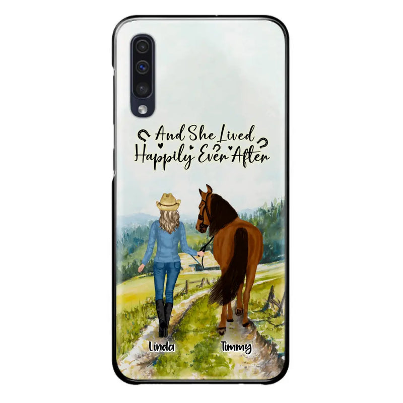Personalized Horse Girl Phone Case - Up to 4 Horses - Best Gift For Horse Lover - Just A Girl Who Loves Horses - Case For Iphone/Samsung