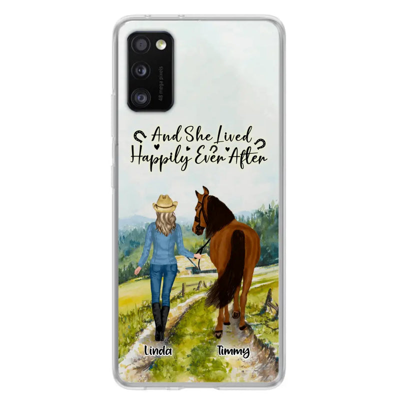Personalized Horse Girl Phone Case - Up to 4 Horses - Best Gift For Horse Lover - Just A Girl Who Loves Horses - Case For Iphone/Samsung