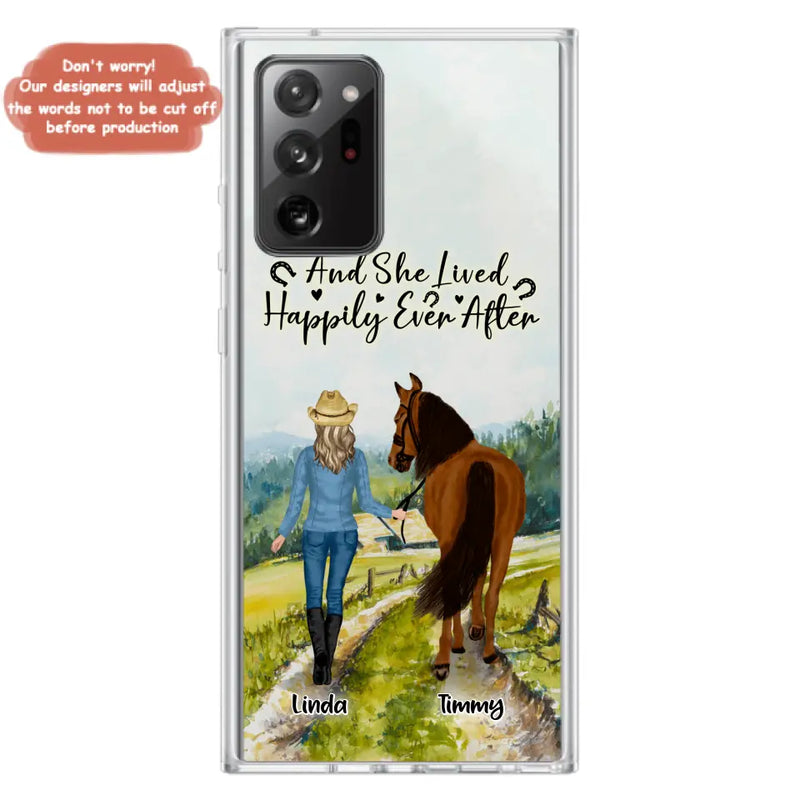 Personalized Horse Girl Phone Case - Up to 4 Horses - Best Gift For Horse Lover - Just A Girl Who Loves Horses - Case For Iphone/Samsung