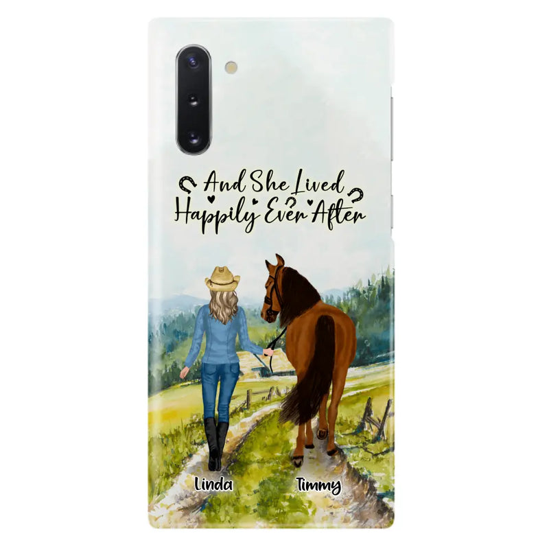 Personalized Horse Girl Phone Case - Up to 4 Horses - Best Gift For Horse Lover - Just A Girl Who Loves Horses - Case For Iphone/Samsung
