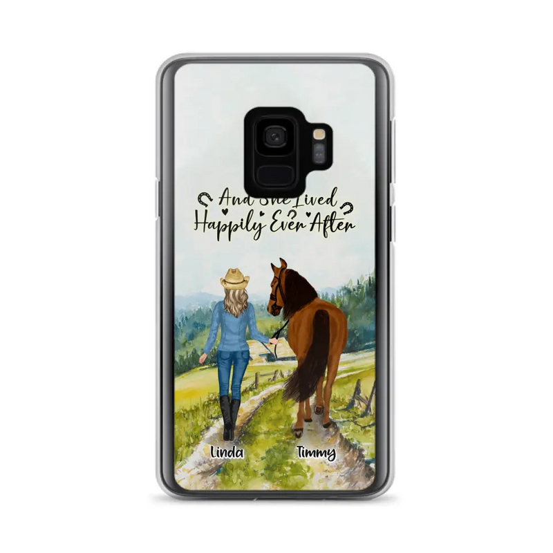 Personalized Horse Girl Phone Case - Up to 4 Horses - Best Gift For Horse Lover - Just A Girl Who Loves Horses - Case For Iphone/Samsung