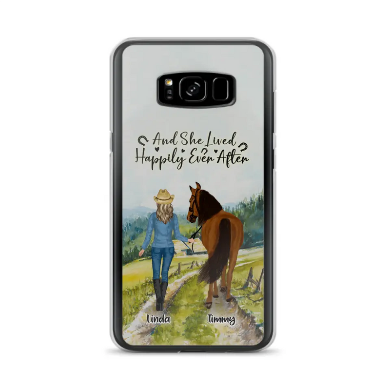 Personalized Horse Girl Phone Case - Up to 4 Horses - Best Gift For Horse Lover - Just A Girl Who Loves Horses - Case For Iphone/Samsung
