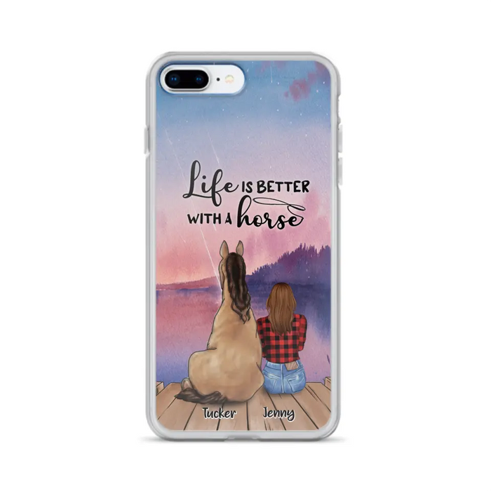 Personalized Horse/Dog Mom Phone Case - Upto 2 Horses and 3 Dogs - 9AGKN2