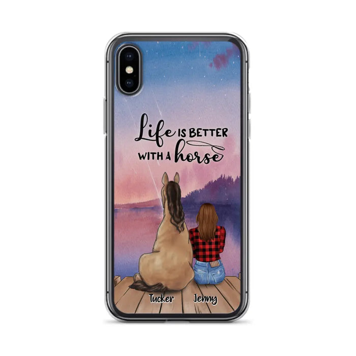 Personalized Horse/Dog Mom Phone Case - Upto 2 Horses and 3 Dogs - 9AGKN2